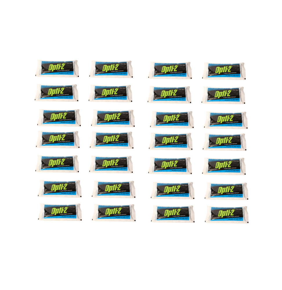 28 PK Opti-2 Universal 2-Cycle Mix Oil 3.2 oz Pouch For ALL 2-Cycle Engines