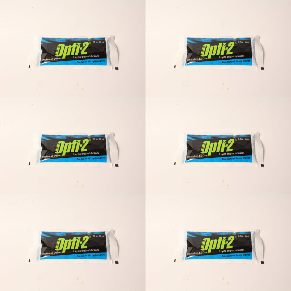 6 PK Opti-2 20056 Universal 2-Cycle Mix Oil 3.2 oz Pouch For ALL 2-Cycle Engines