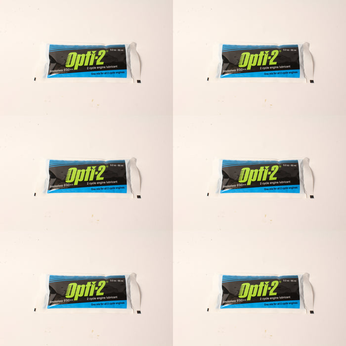 6 PK Opti-2 20056 Universal 2-Cycle Mix Oil 3.2 oz Pouch For ALL 2-Cycle Engines