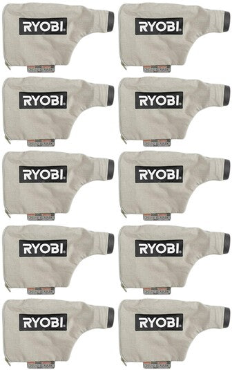 10 Pack Genuine Ryobi 204443001 Dust Bag with Frame For P450 18V Belt Sander