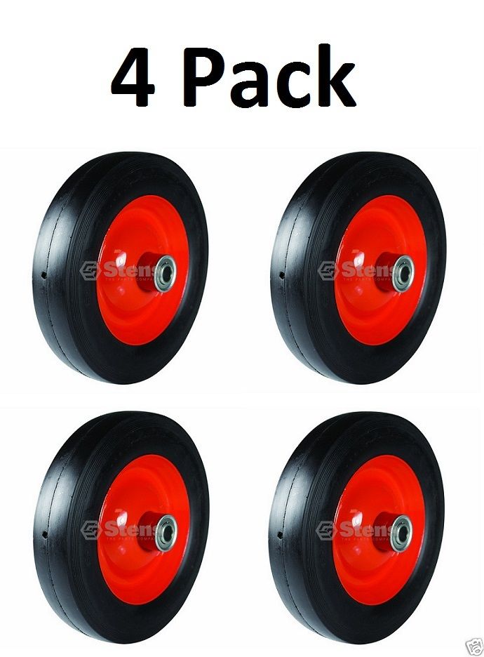 4 Pk Stens 205-229 8" Steel Wheel For Lawn Boy 678406 681980 Lesco 050206 Smooth