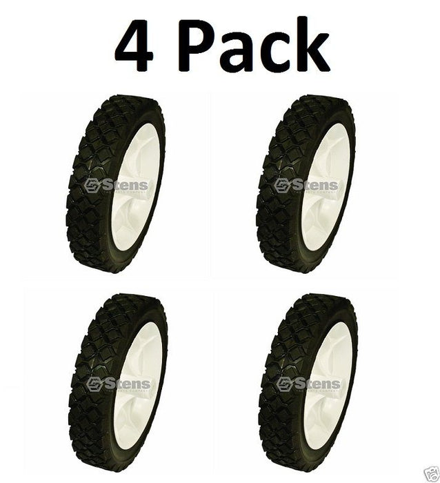 4 Pack Stens 205-260 7" Plastic Wheel for Snapper 1-8484 2-6160 726160 19"