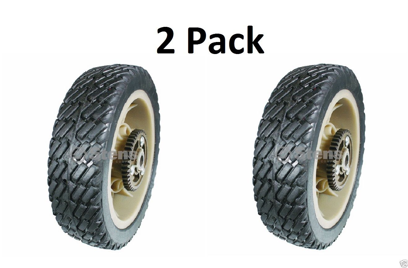 2 Pack Stens 205-670 8" Plastic Gear Drive Wheel for Lawn Boy Toro 92-1042 43T