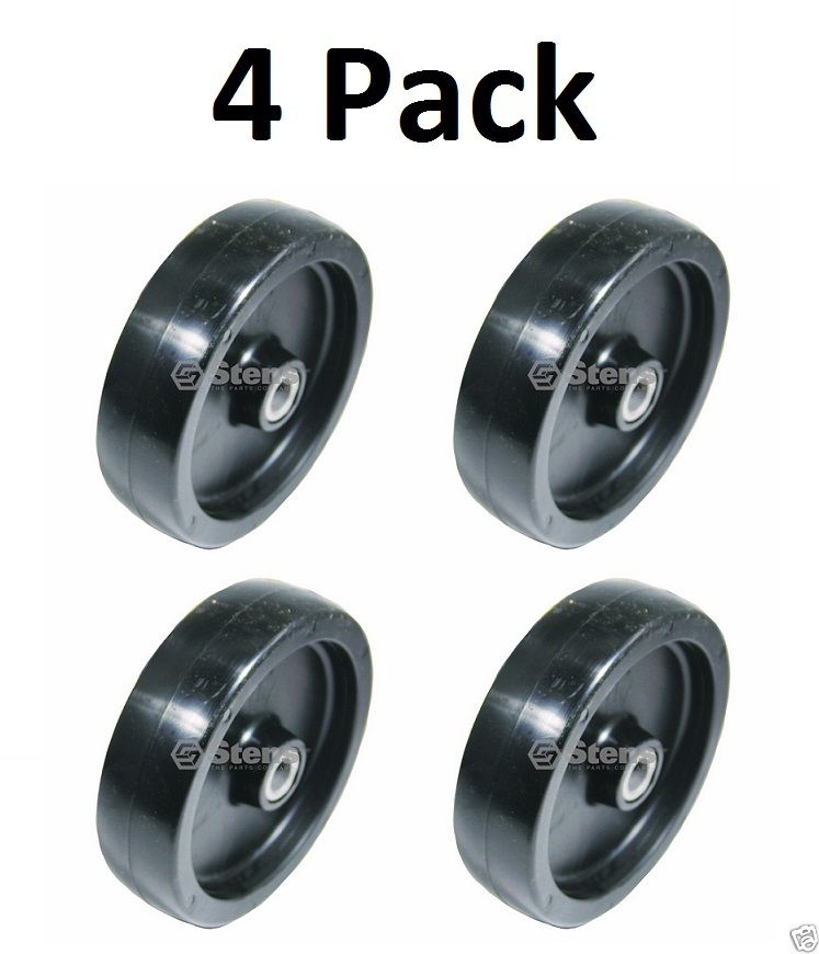 4 Pack Stens 210-047 Deck Wheel for Troy Bilt 1758846 1735583 Poulan 530-105455
