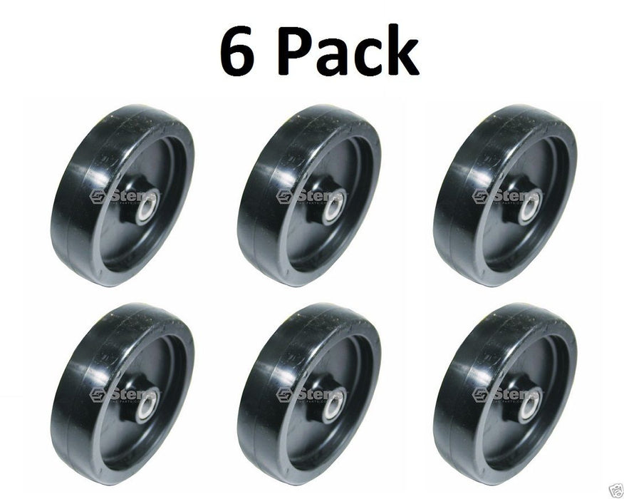 6 Pack Stens 210-047 Deck Wheel for Troy Bilt 1758846 1735583 Poulan 530-105455