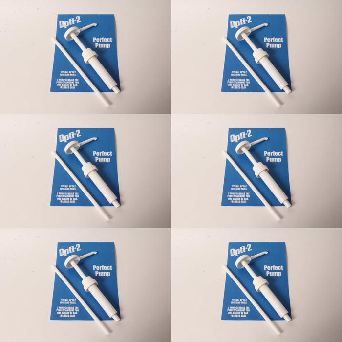 6 PK Opti-2 21624 Perfect Pump for 1 Gallon & 5-1/3 Gallon 2-Cycle Mix Bottles