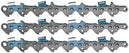 3 PK Oregon 21LPX056G 13" PowerCut Full Chisel Saw Chain .325" .058" 56DL