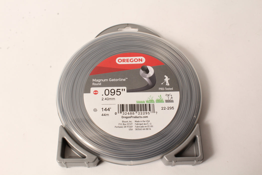Oregon 22-295 Magnum Round Gatorline Trimmer Line 1/2 lb Donut .095 144 ft.