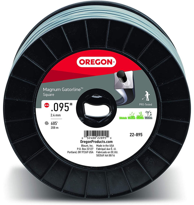 Oregon 22-895 Square Magnum Gatorline String Trimmer Line .095 3lb Spool