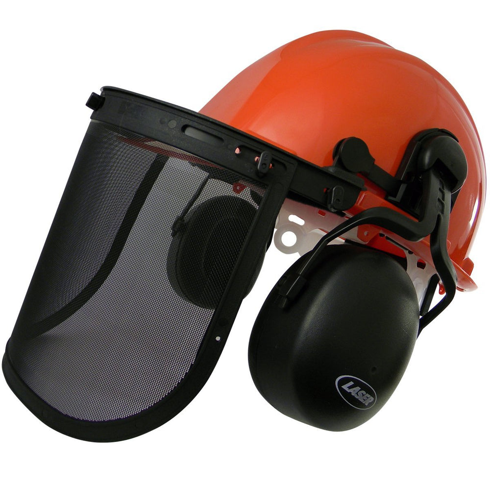 Laser 22700 Chainsaw Safety Helmet with Ear Muffs & Mesh Visor