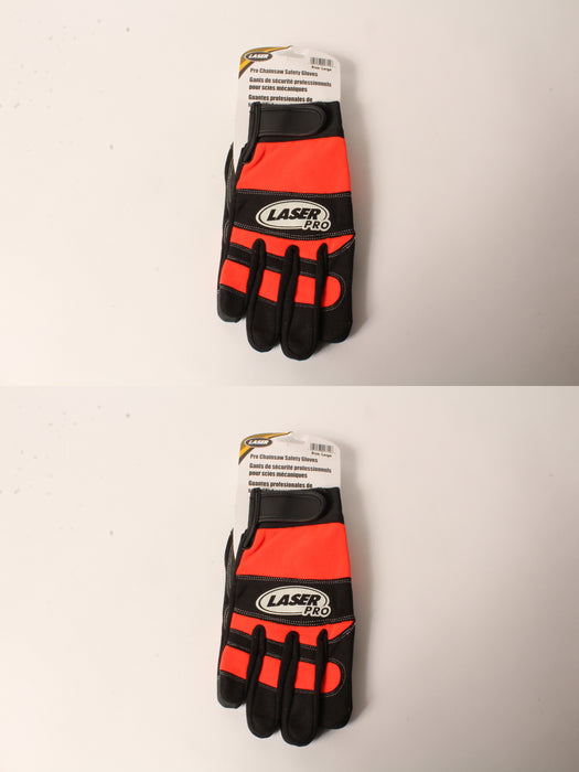 2 Pack Pro Chainsaw Gloves Large Antivibration Breathable Padded Stretch Spandex