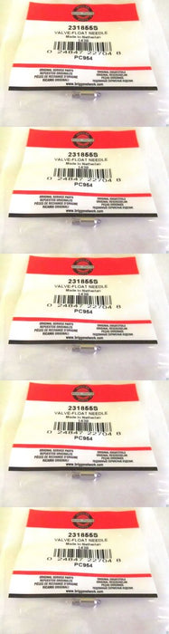 5 Pack Genuine Briggs & Stratton 231855s Float Needle Valve Fits 231855 OEM