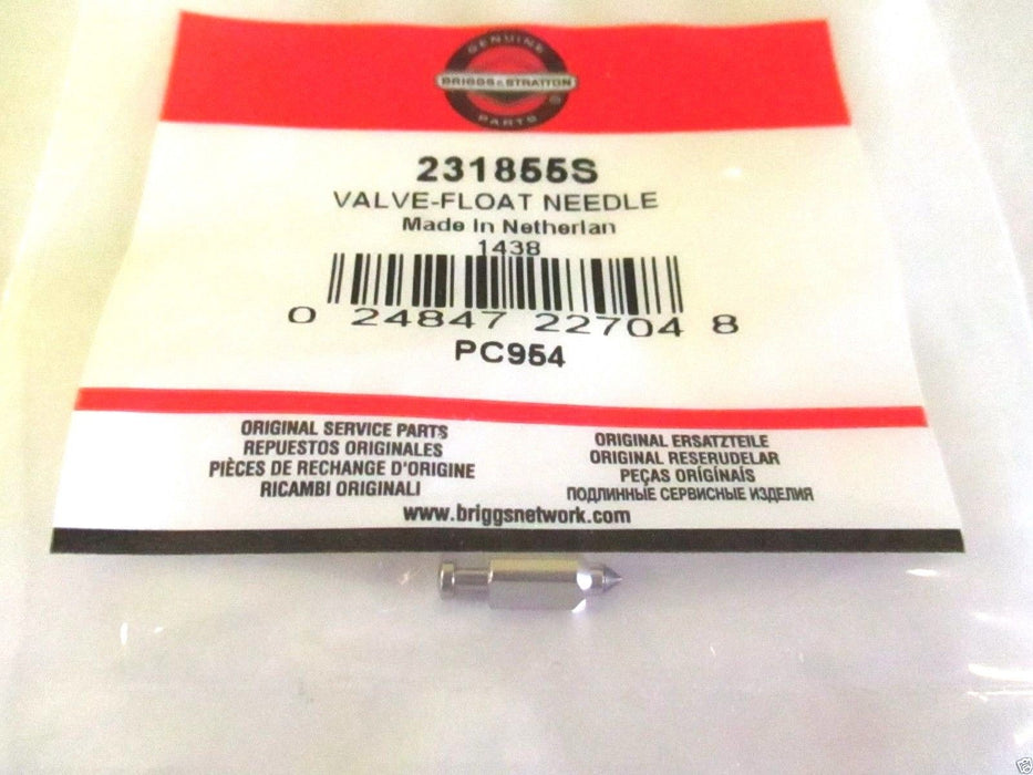 Genuine Briggs & Stratton 231855s Float Needle Valve Fits 231855 OEM
