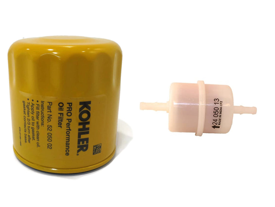 Genuine Kohler 24-050-13-S & 52-050-02-S Fuel Filter & Oil Filter Set OEM