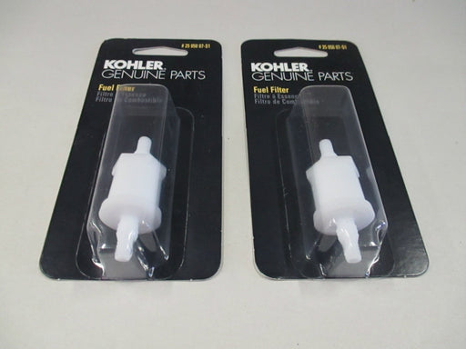 2 Pack Genuine Kohler 25-050-07-S1 Fuel Filter 1/4" OEM