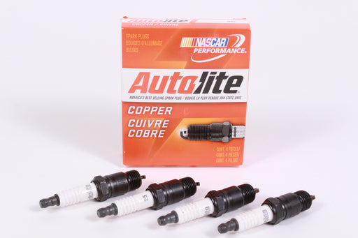 Box of 4 Genuine Autolite 25 Copper Resistor Spark Plugs