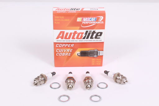 Box of 4 Genuine Autolite 2554 Copper Non-Resistor Spark Plugs