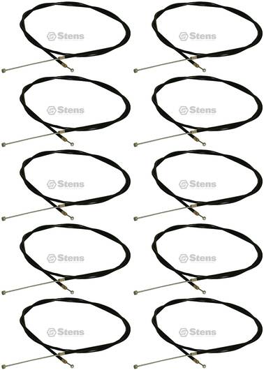 10 PK Throttle Cable 60" Inner Cable 55" Outer Ball & Barrel Ends GO Kart ATV
