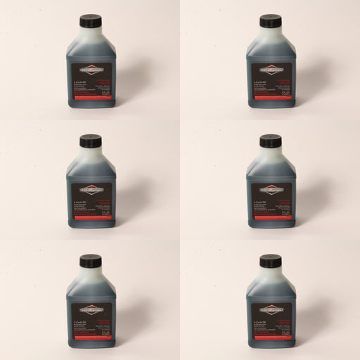 6 PK Briggs & Stratton 2-Cycle Low Smoke Engine Oil 50:1 8 oz Bottle Easy Mix