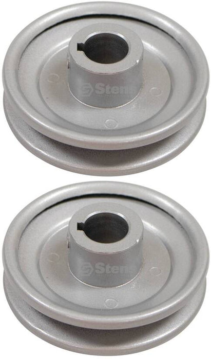 2 PK Stens 275-487 V-Belt Pulley 3/4" ID 3-1/2" OD Keyway 3/16" For 1/2" Belt