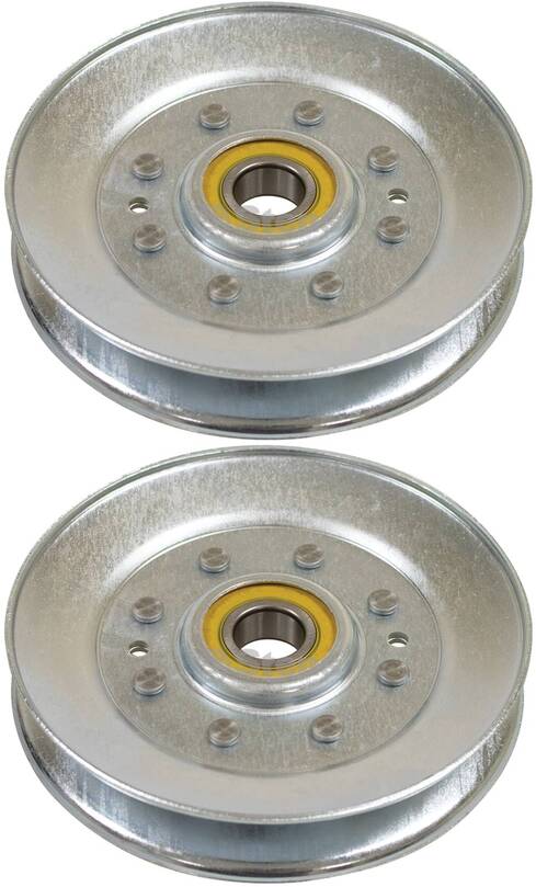 2 PK V-Idler Pulley Fits JD AM135957 AM136357 X300 X304 5" OD 11/16" ID