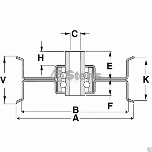 Stens 280-016 Flat Idler for 740890 756-0199 313843 2118414SM 1716615SM 7-0056