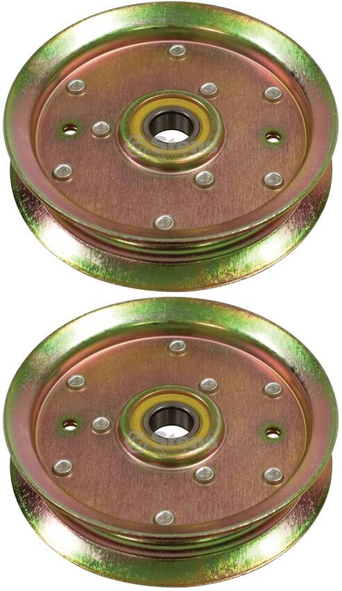 2 PK Flat Idler For JD AM135526 X300 Series OD 5-1/4" ID 11/16" V 1-1/4"