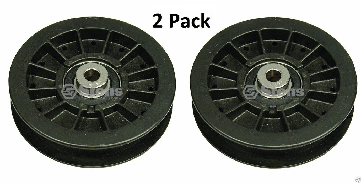 2 Pack Stens 280-511 Flat Idler Pulley for Murray Exmark Toro 109-3397