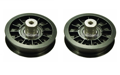 2 Pack Stens 280-810 Flat Idler Pulley for John Deere AM138079 AM134501 X300