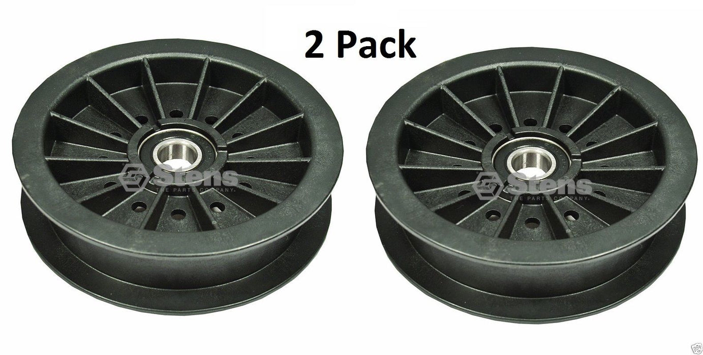 2 Pack Stens 280-926 Flat Idler Pulley For Hustler 784504 Fastrack Mini Fastrack