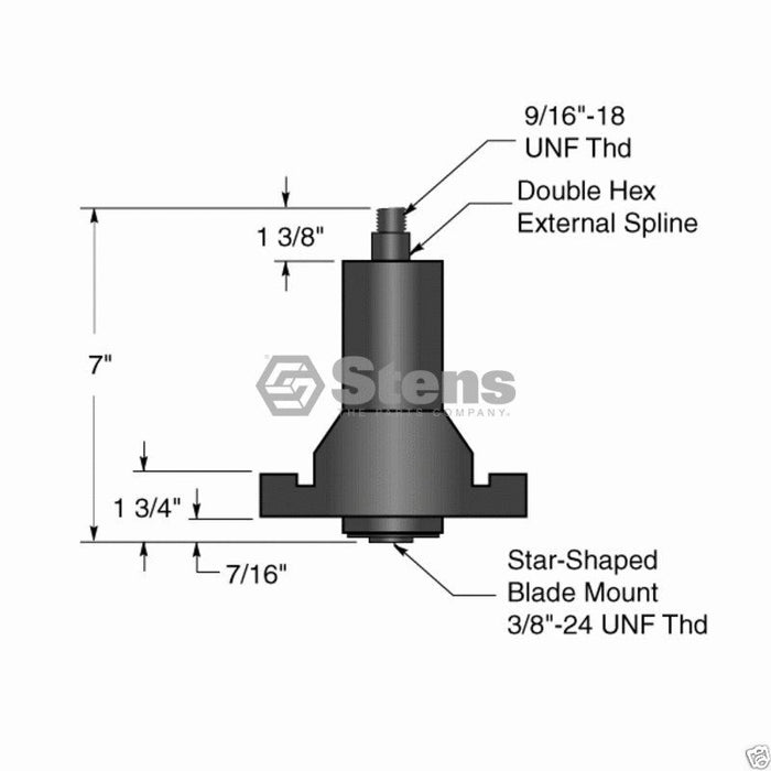 2 Pack Stens 285-456 Mower Spindle Assy for AYP 130794 Husqvarna 532130794