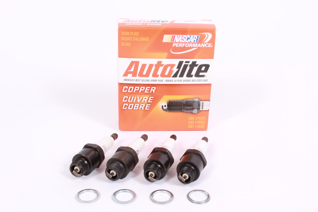 Box of 4 Genuine Autolite 295 Copper Non-Resistor Spark Plugs