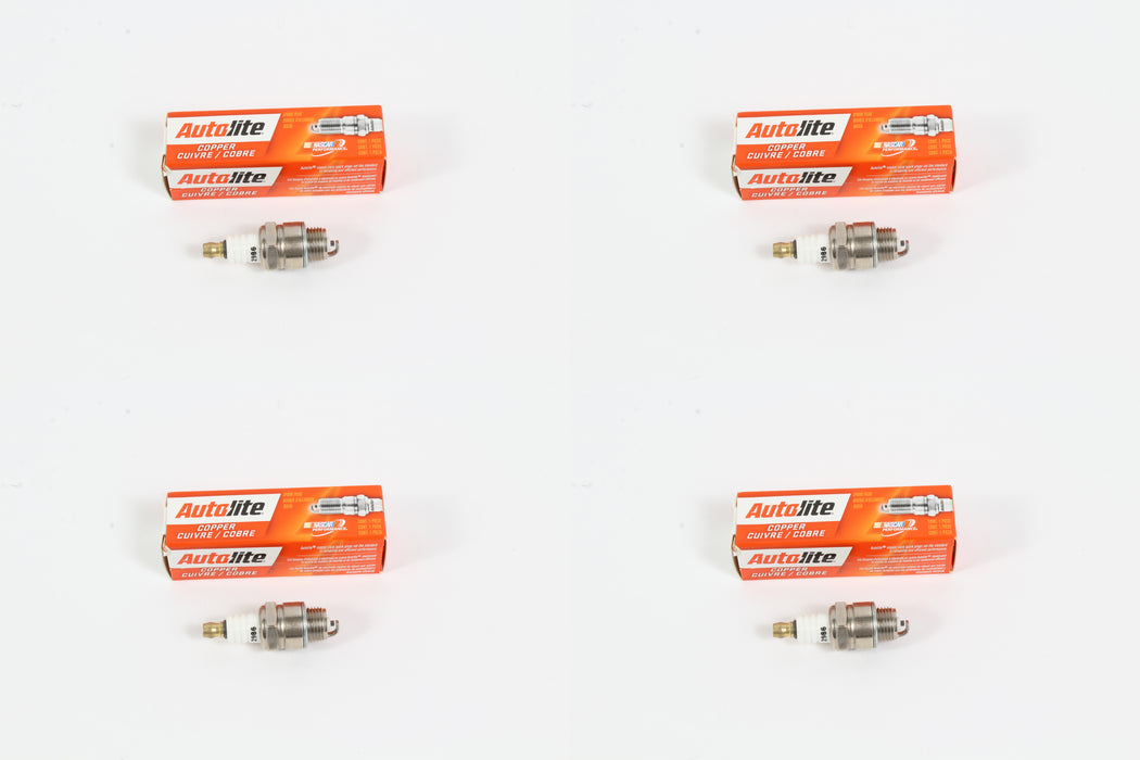 Box of 4 Genuine Autolite 2986 Copper Resistor Spark Plugs