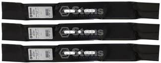 3 Pack Stens 300-525 Universal Mulching Blade 20" L 3/8" Center Hole