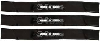 3 Pack Stens 300-526 Universal Mulching Blade 20" L 3/8" Center Hole