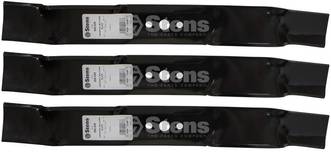 3 Pack Stens 300-529 Universal Mulching Blade 20" L 5/8" Center Hole