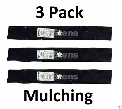 3 Pack Stens 300-565 Mulching Blade for AYP 187255 Husqvarna 532187255