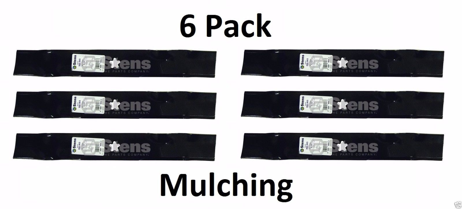 6 Pack Stens 300-565 Mulching Blade for AYP 187255 Husqvarna 532187255