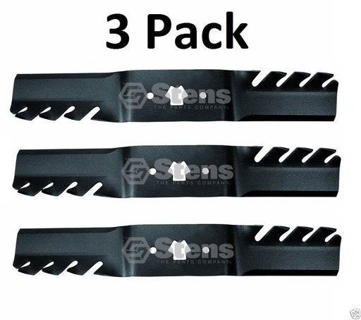 3 Pack Stens 302-412 Toothed Mower Blade for Cub Cadet 942-04053C 742-04053C MTD