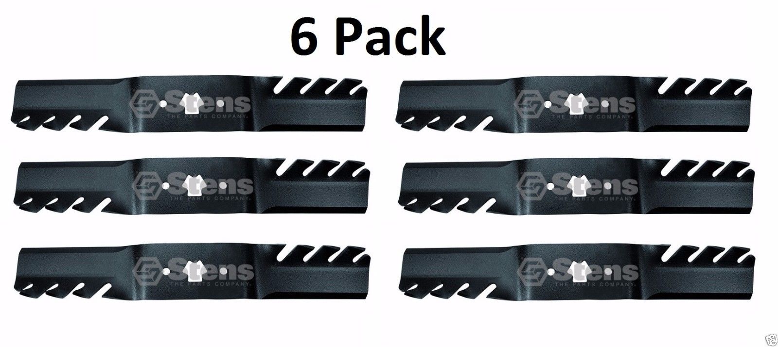 6 Pack Stens 302-412 Toothed Blade Fits Cub Cadet 942-04053C 742-04053C MTD 50"