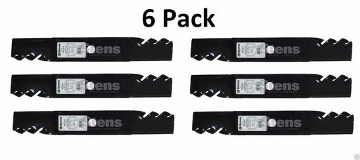 6 Pack Stens 302-414 Toothed Mower Blade for John Deere M115495 M113517 Scotts