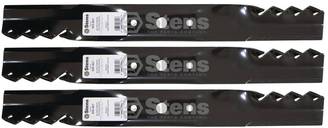 3 Pack Stens 302-421 Toothed Blade Fits John Deere GX20249