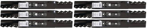 6 Pack Stens 302-421 Toothed Blade Fits John Deere GX20249