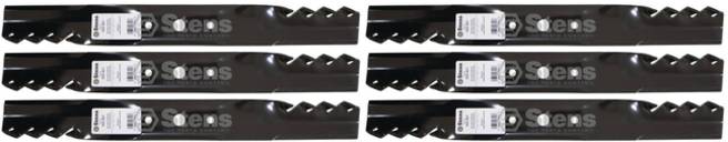 6 Pack Stens 302-421 Toothed Blade Fits John Deere GX20249