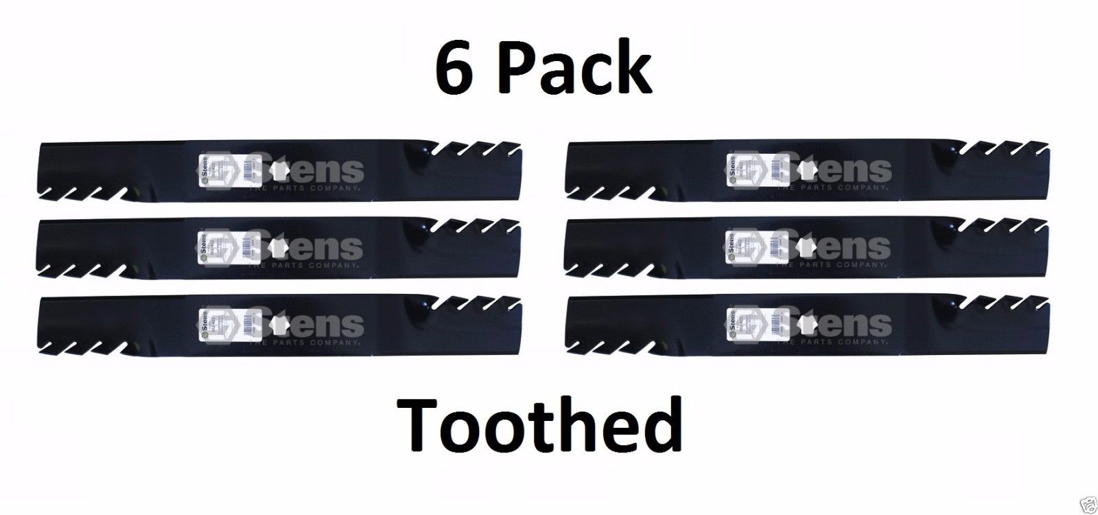 6 Pack Stens 302-422 Toothed Blade for Cub Cadet 742-04244 942-04244 942-04244A