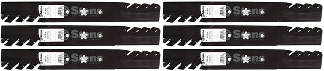 6 Pack Stens 302-424 Toothed Blade Fits AYP 532138497