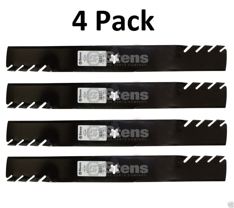 4 Pack Stens 302-426 Toothed Blade for AYP 403107 405380 Craftsman 33266 403107