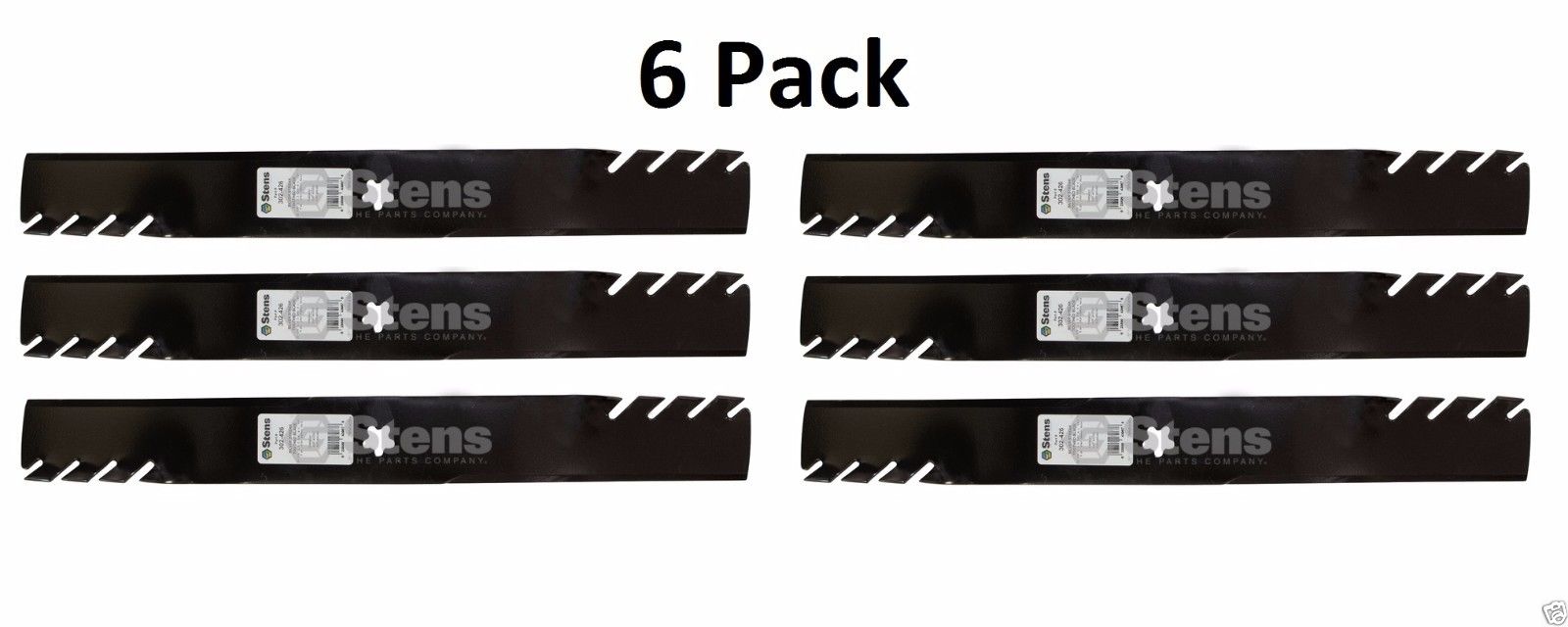 6 Pack Stens 302-426 Toothed Blade for Poulan PP21011 Partner PR3055008