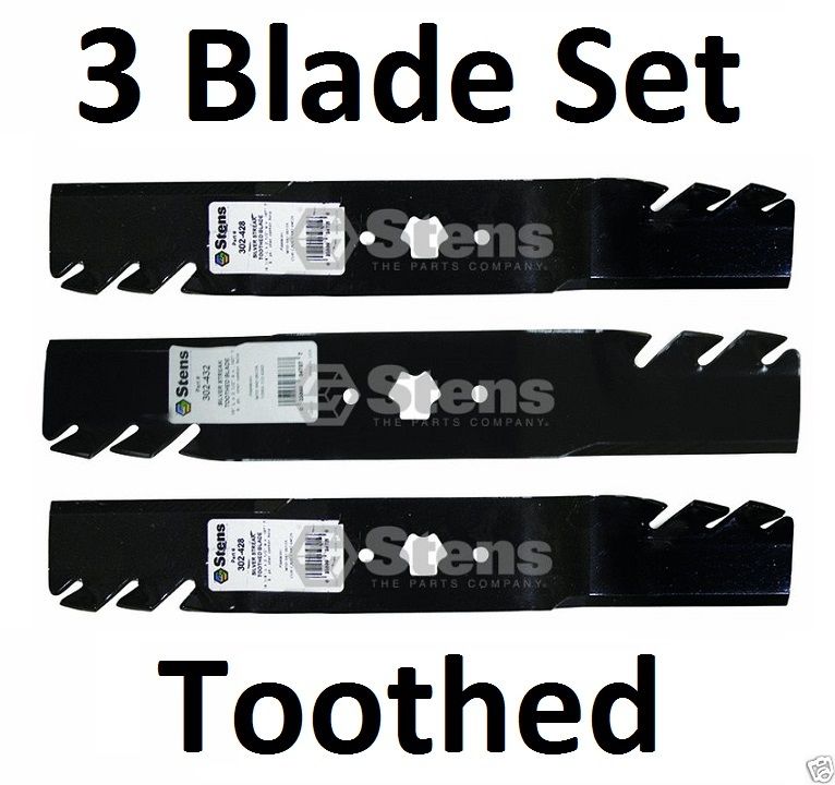 Stens 302-432 & 302-428 Toothed Blade Set for Cub Cadet 942-04125 942-04124 46"