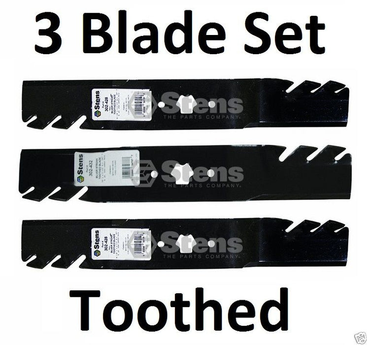 Stens 302-432 302-428 Toothed Blade Set for MTD Troy Bilt 942-0611A 942-0612A